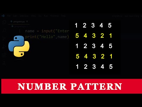 Python Program To Print Number Pattern in Square Shape | 10