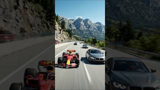 Speed meets luxury on the highway 🏎️🔥Formula 1 power flying through the mountains at insane speed 👀💨