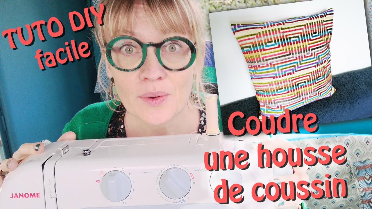 Tuto facile : coudre une housse de coussin sans fermeture éclair - YouTube