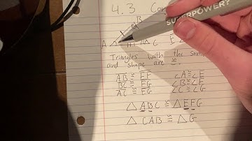 Geometry   4 3 Congruent Triangles   video notes   part 1