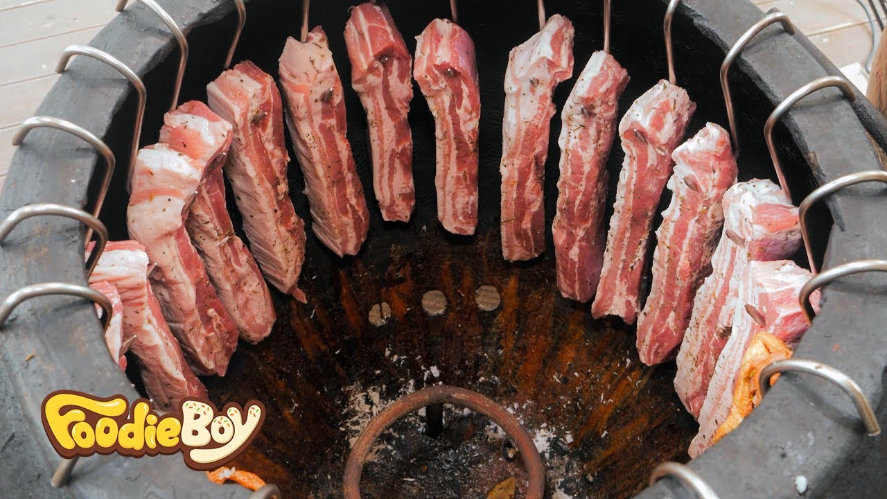 unbelievable! Pork BBQ Cooked Charcoal Pot Oven Korean Style YouTube