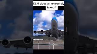 Extreme take off of a B747 #KLM #takeoff Extreme take off of a B747 #KLM #takeoff