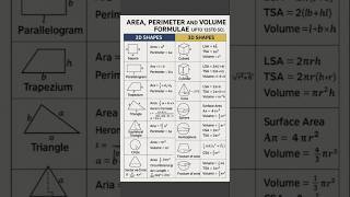 mensuration formula maths #shorts #shortsfeed #viral
