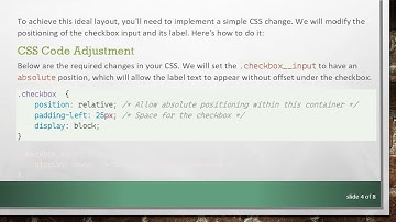 Aligning Checkboxes with Long Labels: A Simple CSS Fix