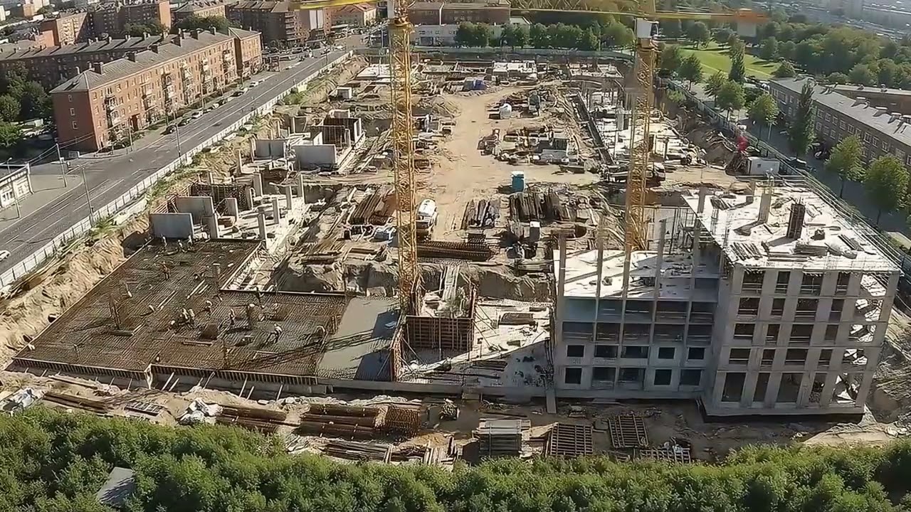 From Empty Land to High-Rise Apartment 🏗️ | Full Construction Timelapse