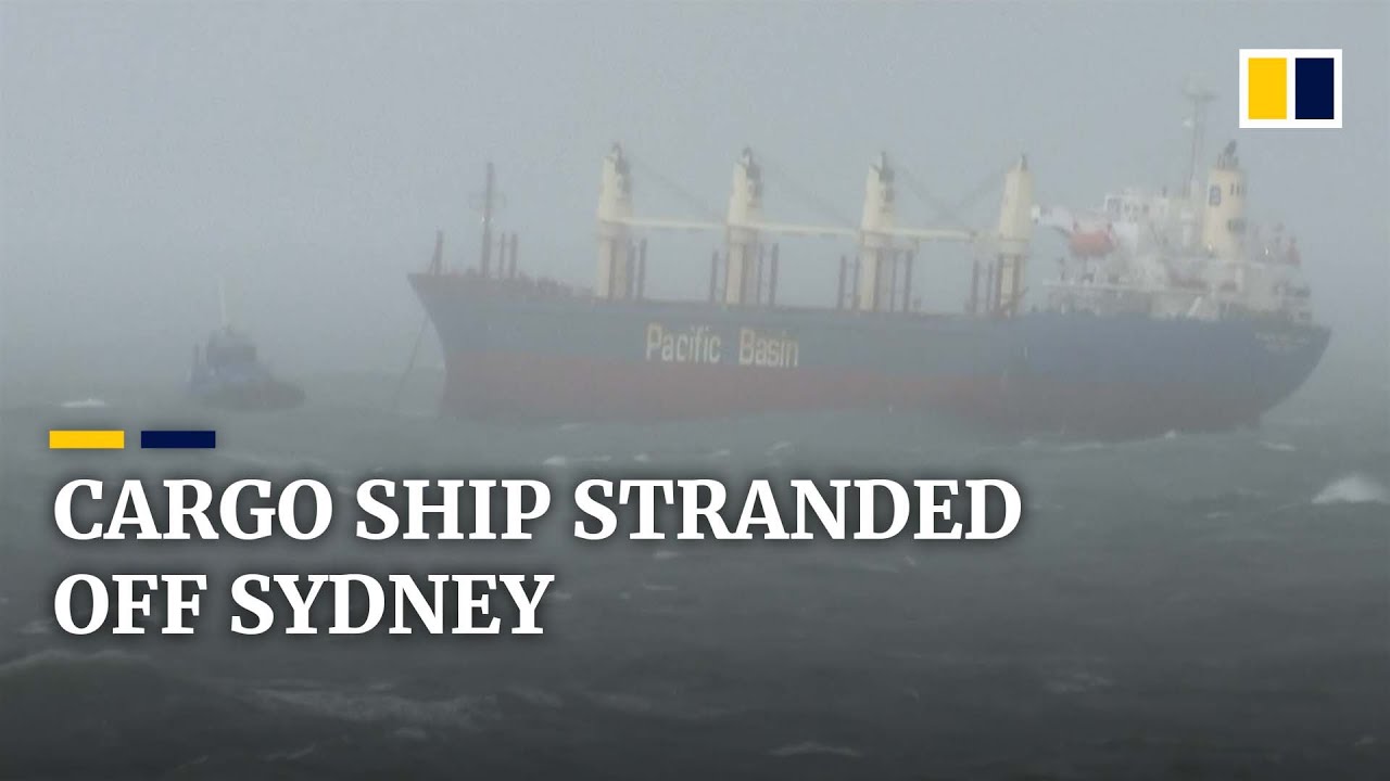 Cargo ship stranded off Australian coast amid heavy storm