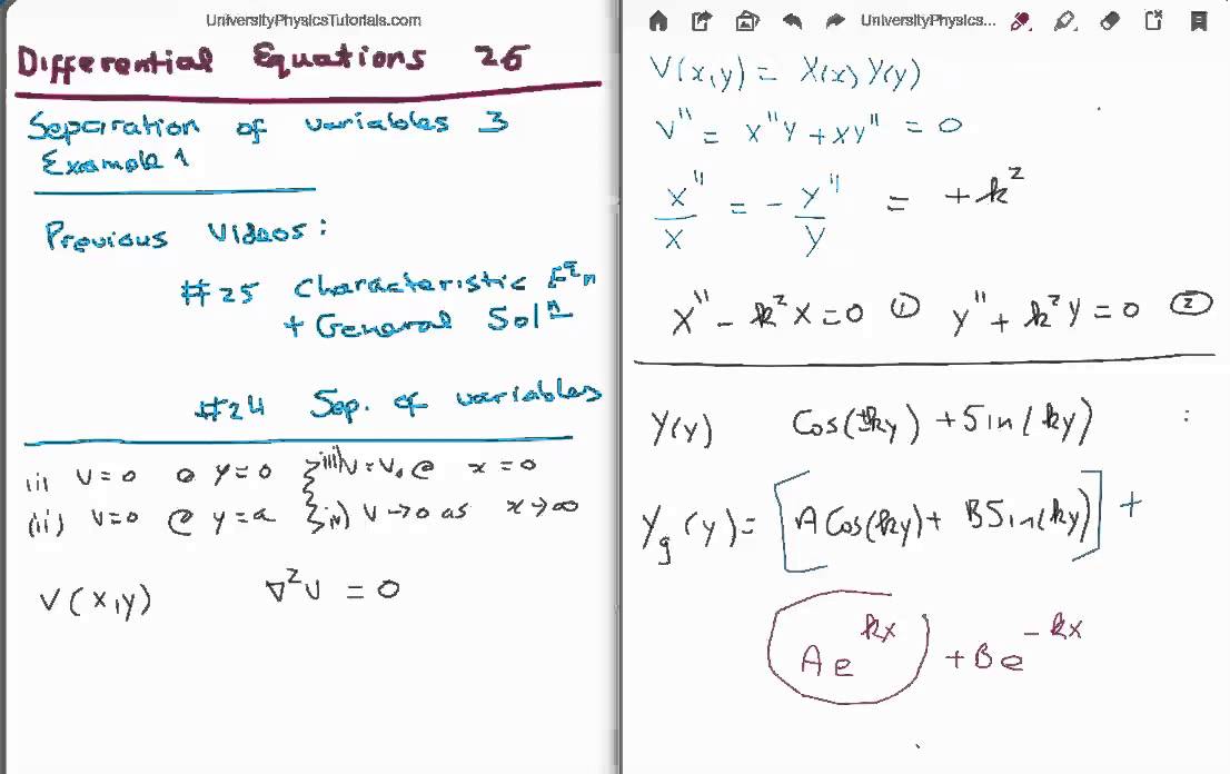 Differential Equations 26 : Separation of Variables ...