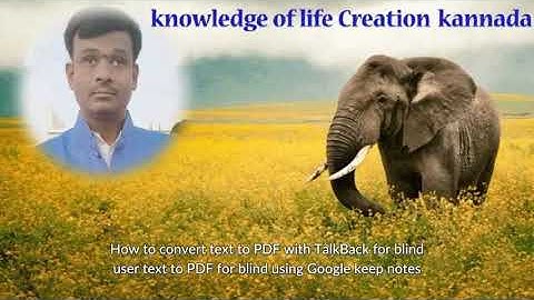 How to convert text to PDF with TalkBack for blind user text to PDF for blind using Google keep note