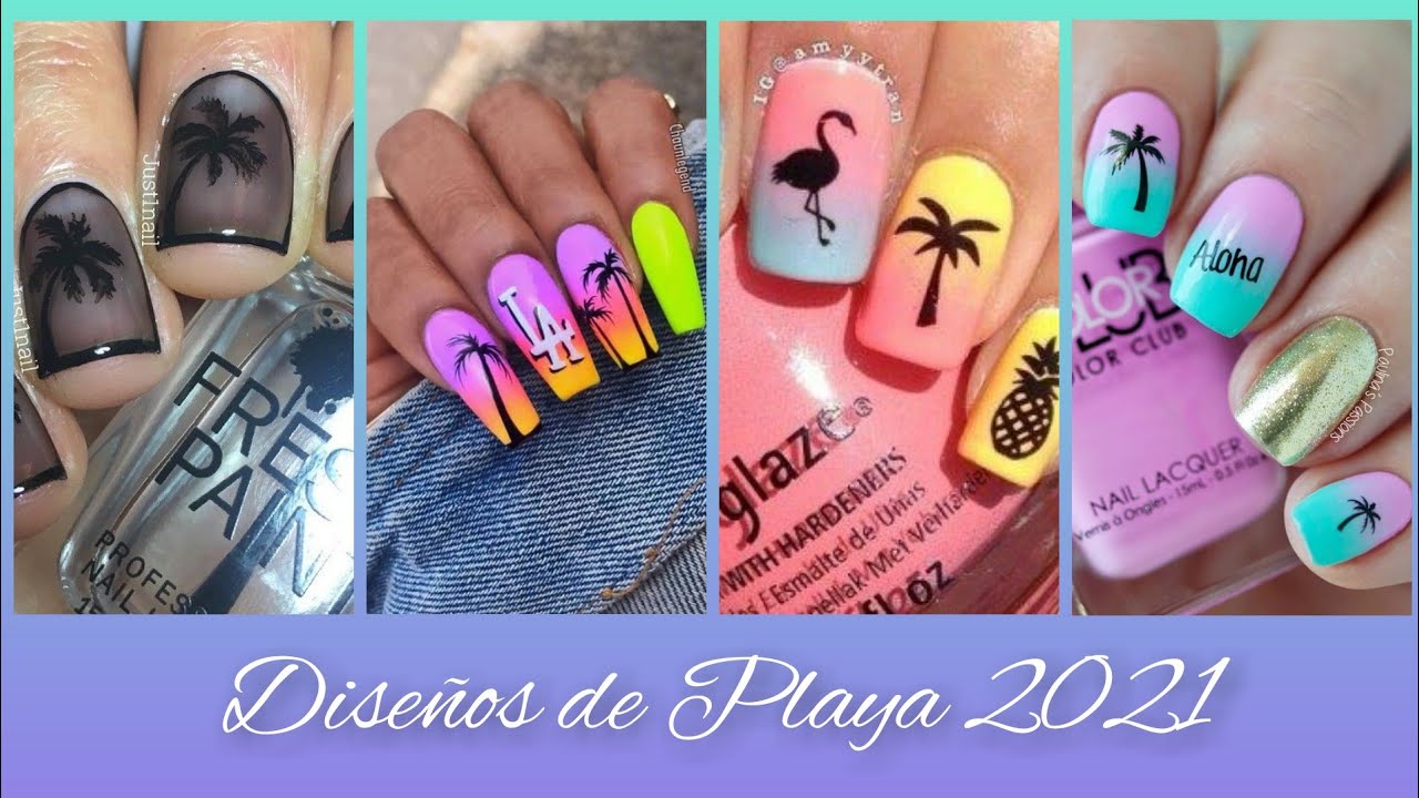 HERMOSOS DISEÑOS DE UÑAS PARA PLAYA/UÑAS PARA VACACIONES/ UÑAS PLAYA 2021 -  thptnganamst.edu.vn