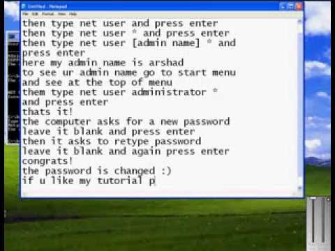 How To Hack Windows XP,7,Vista Password