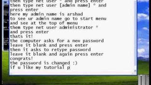 How To Hack Windows XP,7,Vista Password