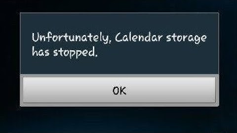 unfortunately calendar storage has stopped