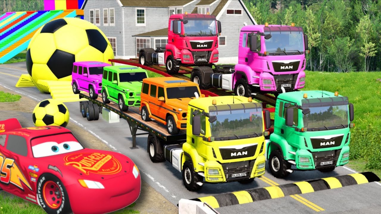 Big & SMALL CARS vs GIANT PIT #4 BeamNG.drive Ninja BeamNG !