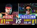 SF6 🤜 BLAZ (#1 Ranked Ryu) vs ZABUTONN (#1 Ranked Dee Jay) 🤛 SF6 High Level Gameplay