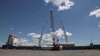 Wind Turbine Unload Tinelapse
