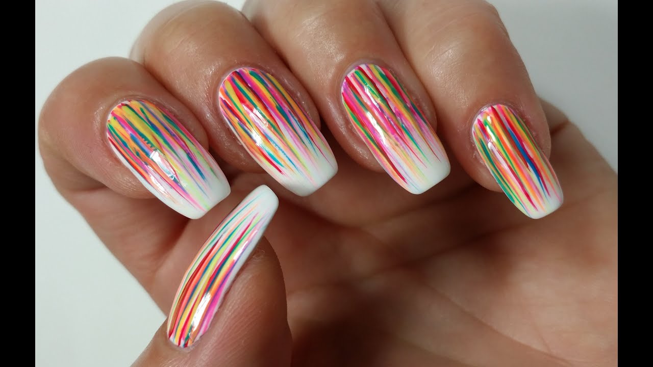 10. Black and White Abstract Nail Design - wide 6