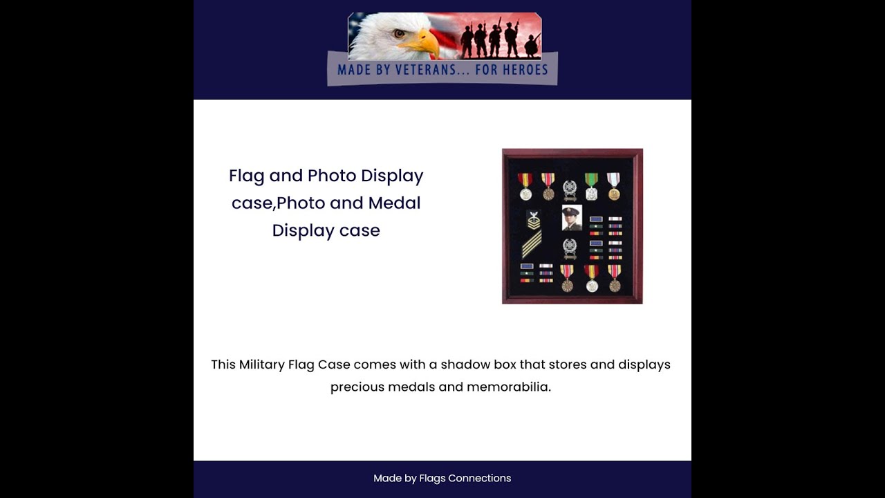 Flag and Photo Display case