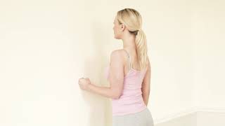 Isometric shoulder flexion wall