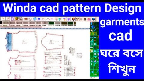 winda cad Shirt pattern making tutorial 👕garments design