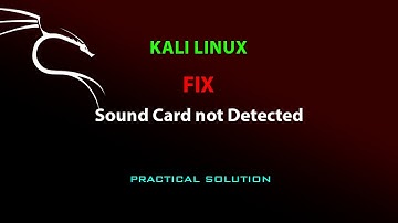 LINUX FIX: Sound Card not Detected