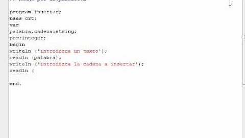 Programación en Pascal - Procedimiento Insert