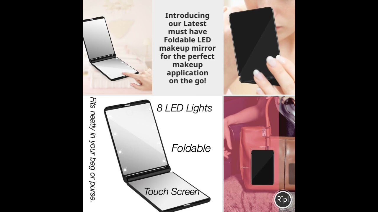 Introducing Our Latest Must Have Foldable LED Makeup Mirror For The Perfect Application On T 