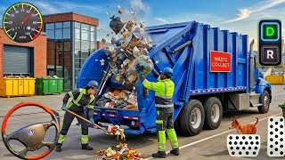 Garbage Trash Truck Realistic 3D Game - City Road Garbage Dumper Truck Game - Android Gameplay screenshot 1