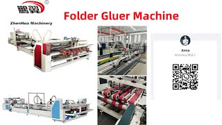 ZH QZD automatic cardboard folder gluer machine