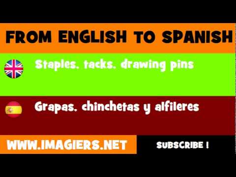 espaol ingls grapas chinchetas y alfileres