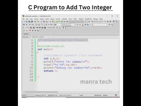 C program to add Two integer/important question with answer/ #coding # ...
