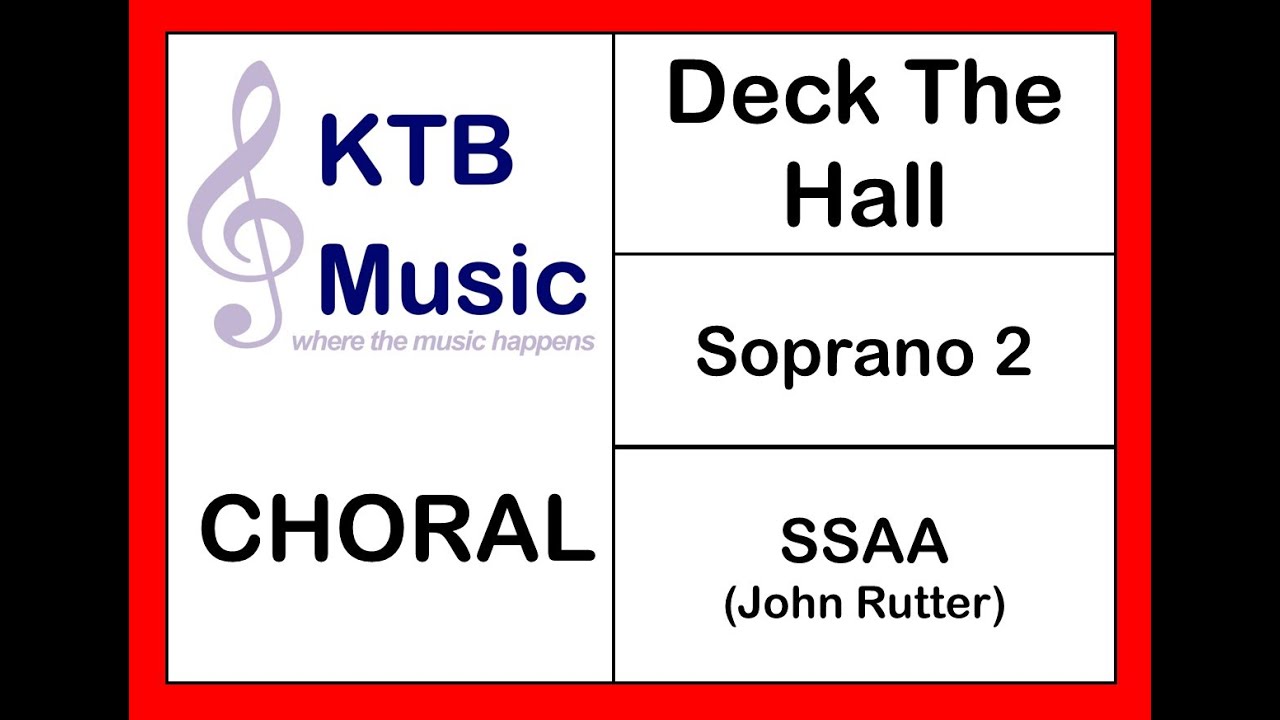 Deck The Hall (Rutter) SSAA Choir [Soprano 2 Part Only]