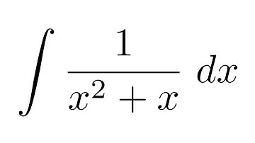 Integral of 1/(x^2+x) (partial fraction decomposition)