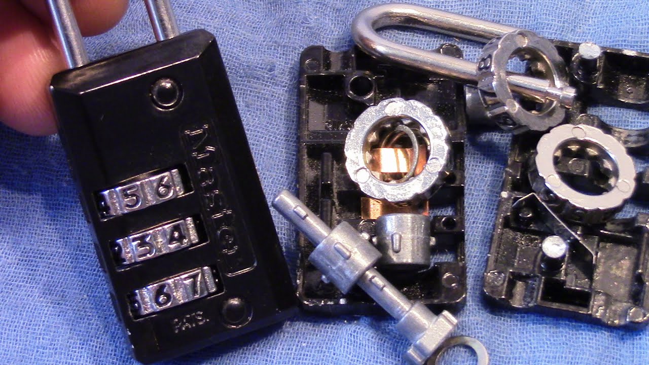 Master Lock 3-wheel combination lock third digit detection groove range