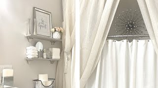BATHROOM TUB/SHOWER DECORATING IDEAS/GUEST BATHROOM