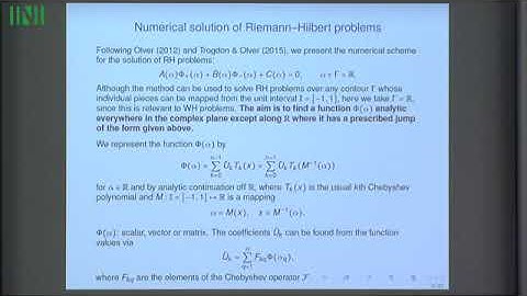 WHTW01 | Dr. Elena Luca | Numerical solution of matrix Wiener–Hopf problems