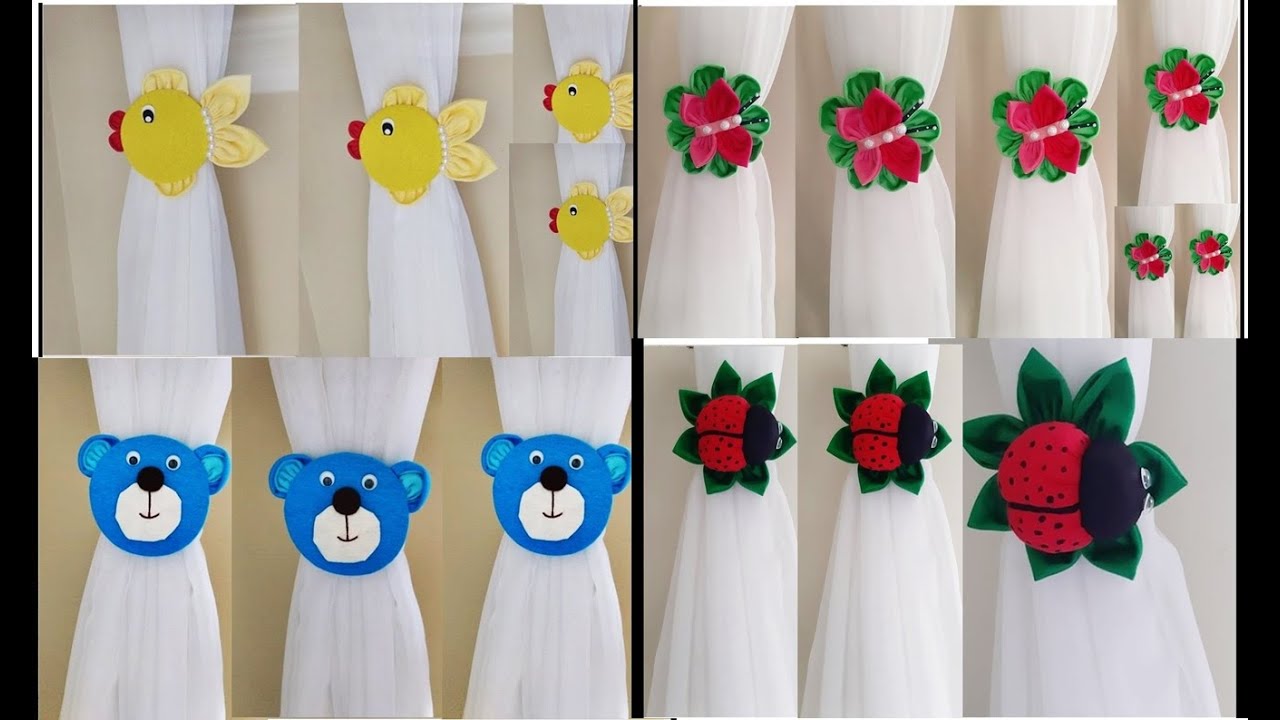 PRENDENDORES PRA CORTINA BICHINHOS FEITO COM FUXICO