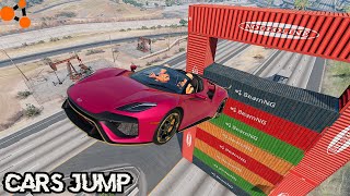 Cars Jumping Competition 🏎️🏎️ #car #beamngdrive