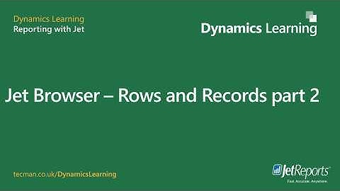 Jet Browser - Quick reports using the Browser Keywords 