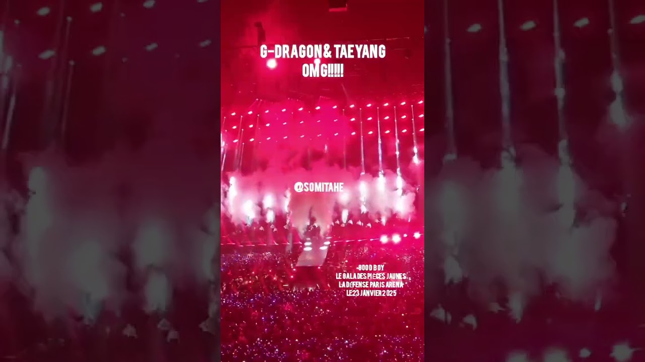 G-Dragon TAEYANG BIGBANG GOOD BOY PARIS GALA #kpop #bigbang