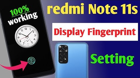 redmi Note 11s in display fingerprint setting / redmi note 11s me display fingerprint lock