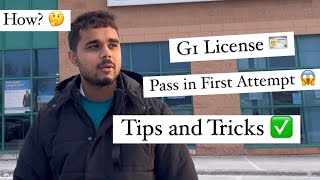 HOW TO  PASS G1 LICENSE |HOW TO CLEAR G1 TEST IN ONTARIO|