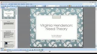 PowerPoint Presentation for Nursing Theory