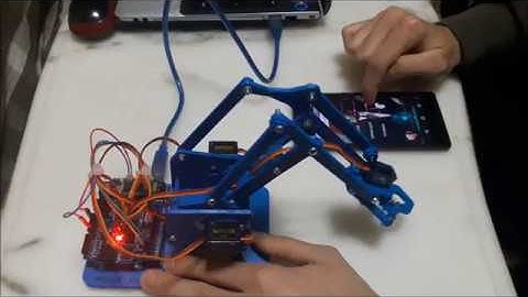 Arduino ile Bluetooth Kontrollü Robot Kol Projesi