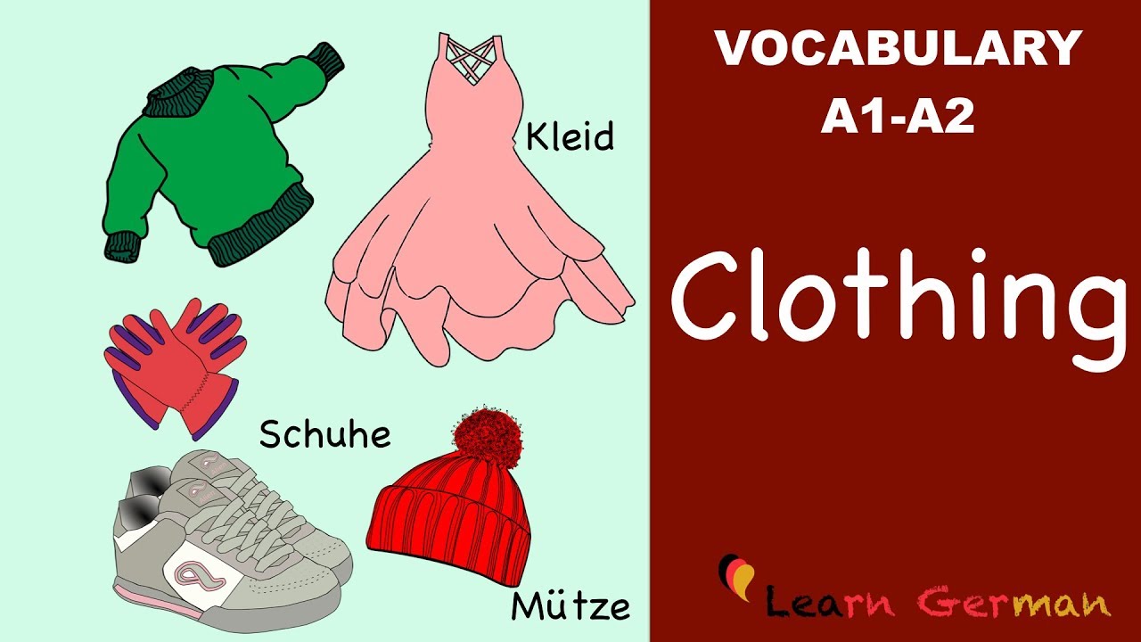 Learn German | German Vocabulary | die Kleidung | Clothes | A1