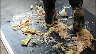 A huge food stomp with my rubber boots