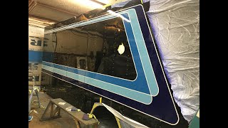Homemade RV. EP-9 Painting Winslow Paint Scheme. 1977 Peterbilt 359 Toterhome. Peterbilt 026b