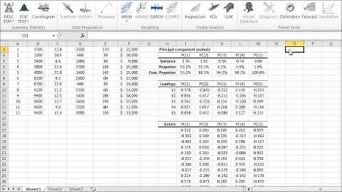 PCA tutorial in Excel