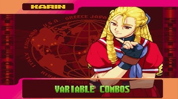 V-Karin V-ism Karin Variable Combos VCs - Street Fighter Alpha 3 SFA3 Upper/Max