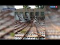 В посёлке Троицкий Новосибирской области ураганный ветер сорвал крышу школы