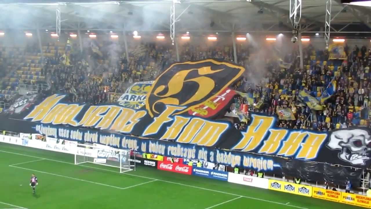 HFA ARKA GDYNIA - oprawa w meczu z Chojniczanką - Ultras ...